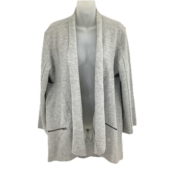 Eileen Fisher Women’s Gray Boiled Merino Wool Jacket Capsule Wardrobe Size M - Picture 9 of 11